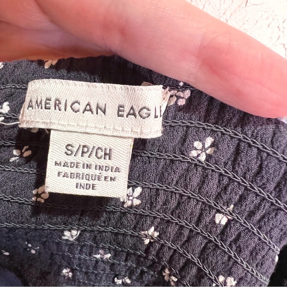 American Eagle High Waist Tiered Ruffle Black Floral Mini Skort Womens S - Picture 3 of 7